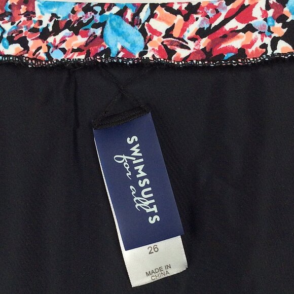 Swimsuits for All Side Slit Skort Skirt Womens Size 26 Floral A-Line Peekaboo - Picture 6 of 7